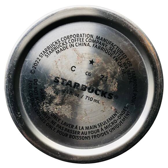 Starbucks Stainless steel 24oz cold cup tumbler w/black lid - Picture 2 of 3